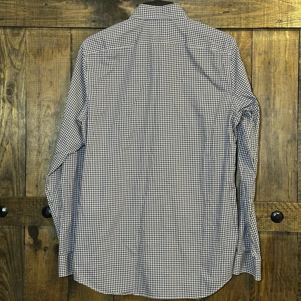 Banana Republic Mens Button Down Long Sleeve Gingham‎ Dress Shirt
